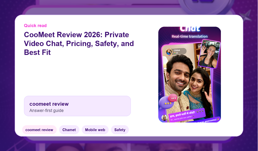 CooMeet Review 2026: Pricing, Safety, and User Fit cover image